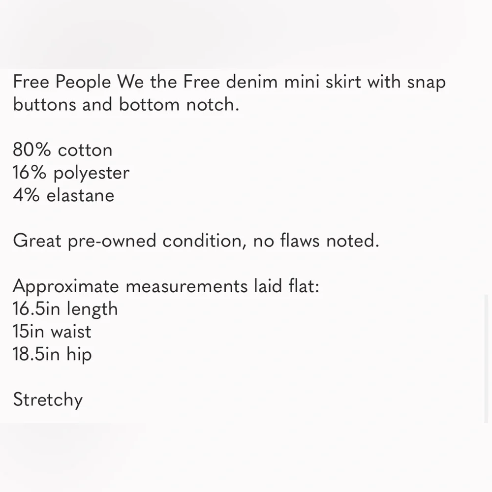 Like new Perfect Free People We the Free Denim Notched Mini Skirt - Picture 4 of 9